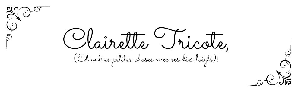 Clairette tricote, (et autres petites choses avec ses 10 doigts)!