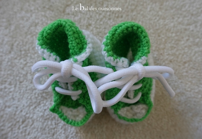 117 Blog Basket Converse Crochet Laine Bébé Hand made Tuto