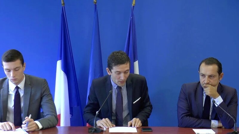 Conférence de presse de Julien Sanchez et Jordan Bardella du 28/11/2017 Porte-parole nationaux
