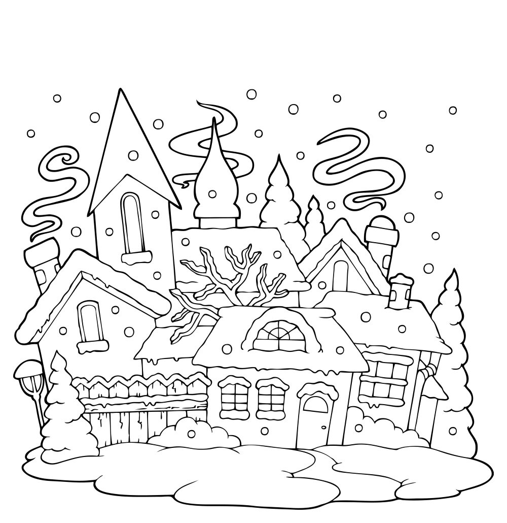 Coloriages gratuits sur le th¨me de l hiver Jeux et loisirs Cliquez ici pour imprimer ce coloriage sur le th¨me de l hiver