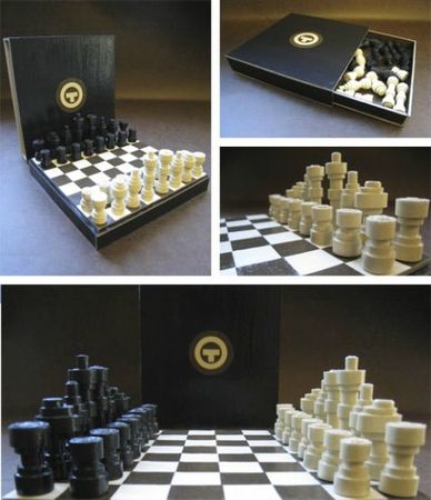 rolled-paper-chess-set