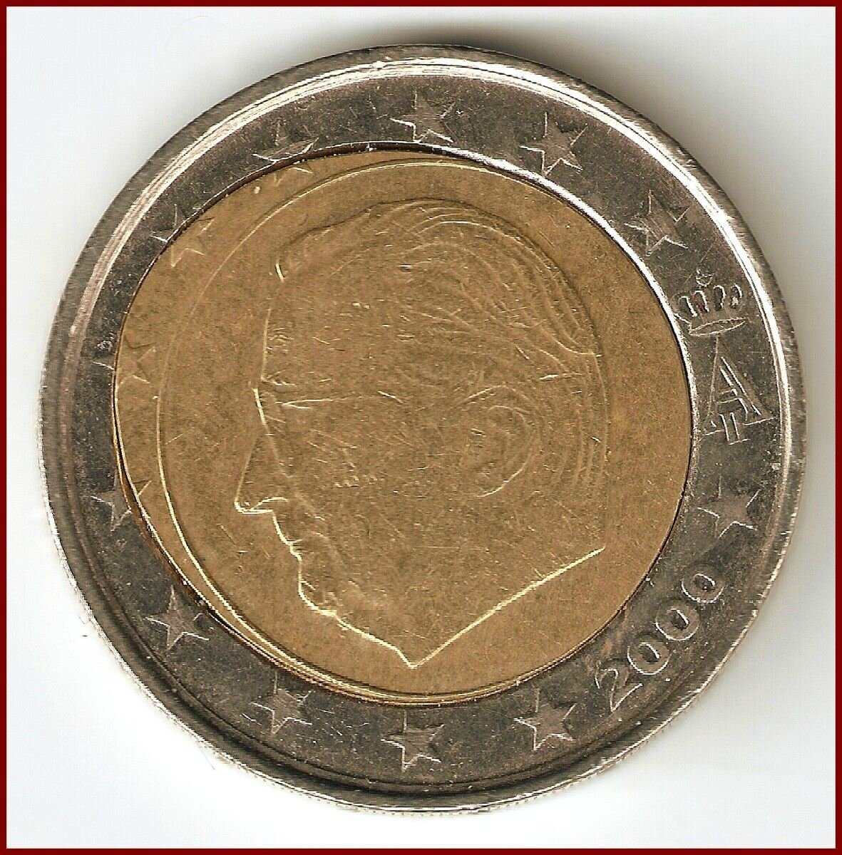 2€ Belgique fautée coeur déformé - Eurorare monnaies fautées ou