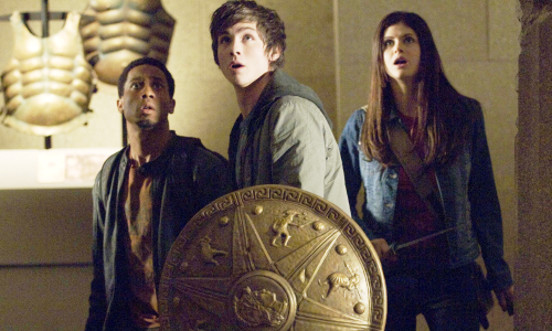 Brandon T. Jackson, Logan Lerman et Alexandra Daddario