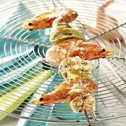 Recette mathon: brochette de poulet et crevettes au citron vert Recette mathon: brochette de poulet et crevettes au citron vert