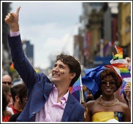 Ni homme ni femme : les Canadiens ne sont plus obligés de choisir un genre sur leur passeport Trudeau gay pride 2017