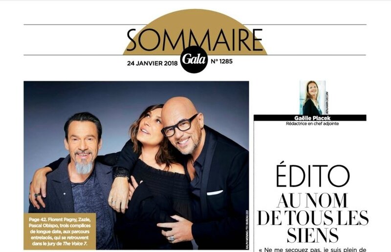 Pascal Obispo dans le magazine Gala du 24 janvier GALAA