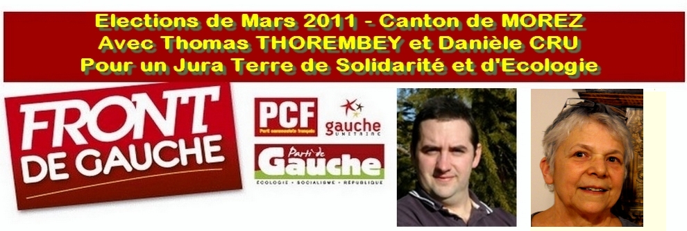 Blog de soutien à la Candidature de Thomas THOREMBEY et de Danièle CRU
