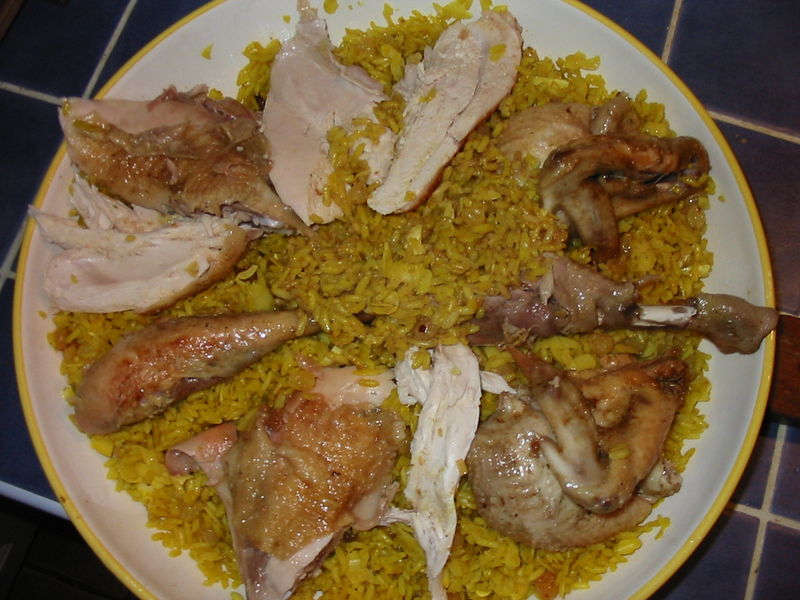poulet roti farci a la marocaine