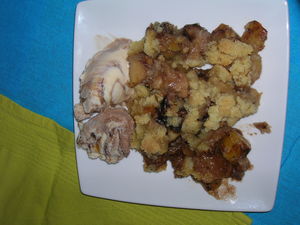 Crumble_banane__pommes__peches__mangue_chocolat