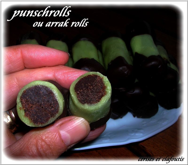 PUNSCHROLLS ou ARRAK ROLLS ( patisserie suédoise )