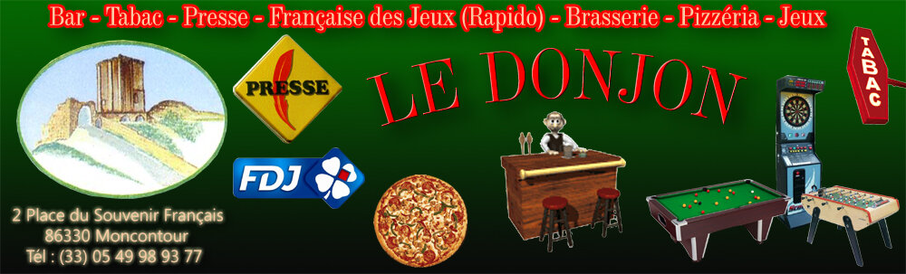Le Donjon (Bar Tabac Presse FDJ Brasserie Pizzeria)
