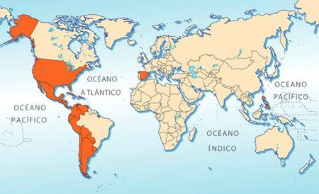 mapa de la lengua española en el mundo