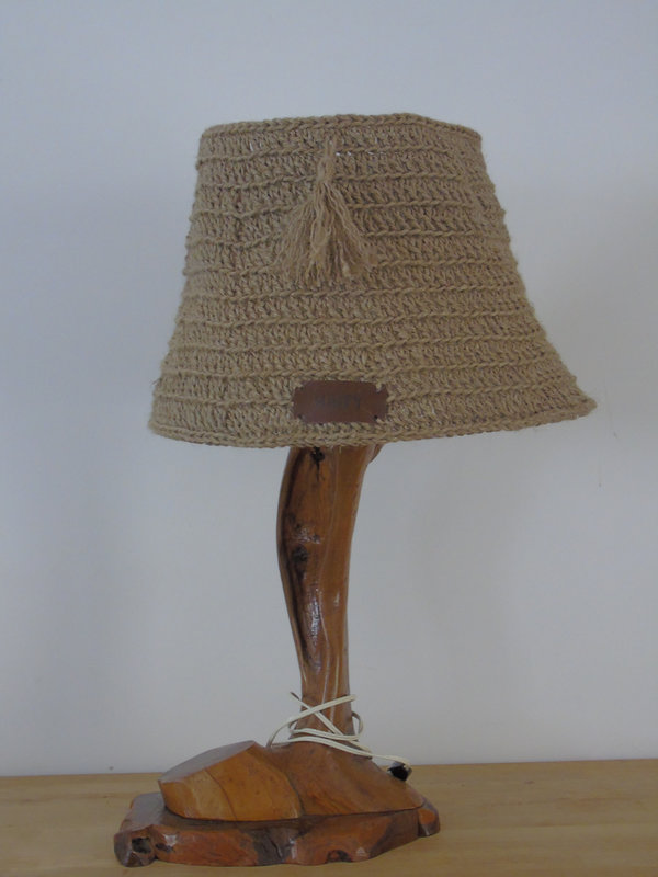 lampe abat jour au crochet