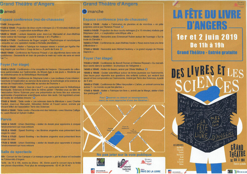 Fête du livre Angers 2019