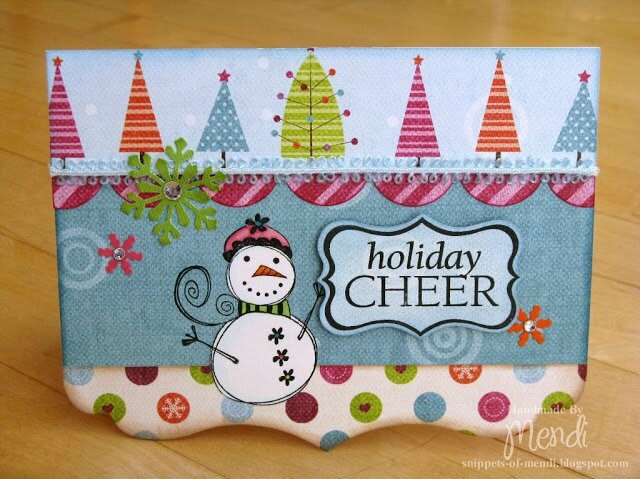 Holiday Snowman Shaped Card #1