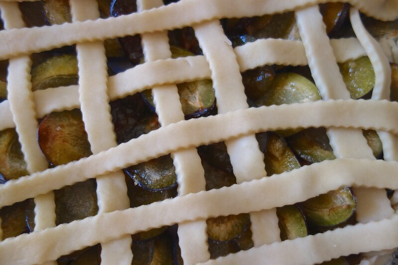 tarte à croisillons aux quetsches crue