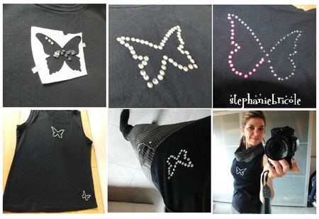 customisation papillon tee shirt