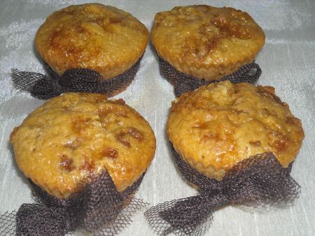 muffins à la crème de nougat noir et abricot croquant 1
