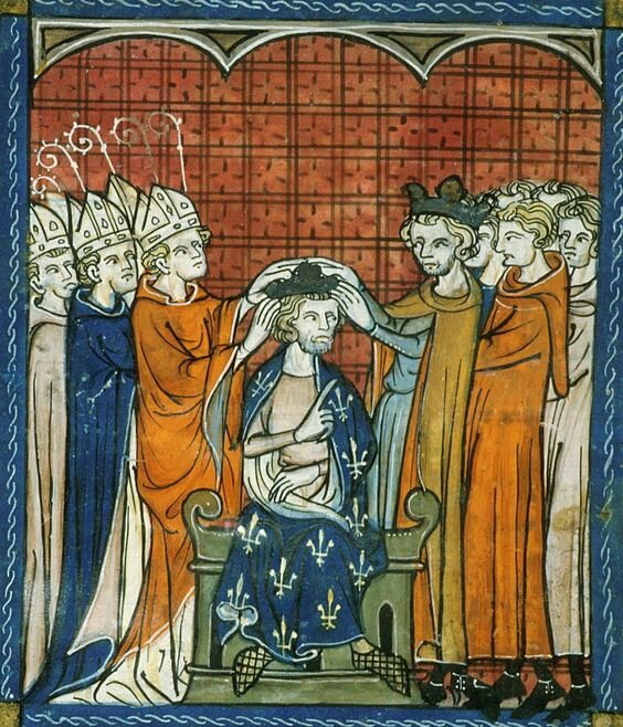 Sacre de Philippe II Auguste (Chroniques de France ou de Saint Denis)