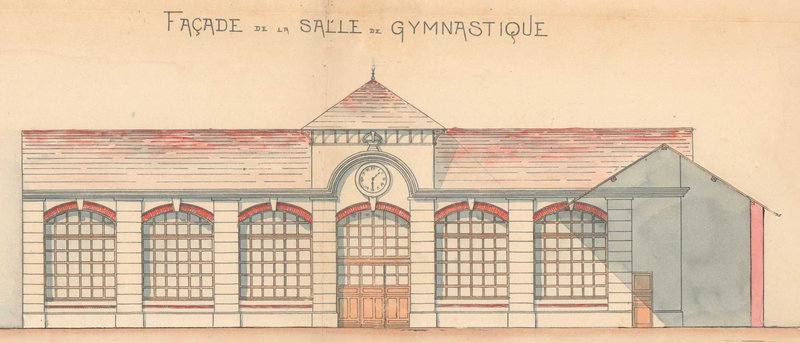 1919 05 12 Plan Projet architecte R Guthmann 2Fi-292 R Salle gymnastique
