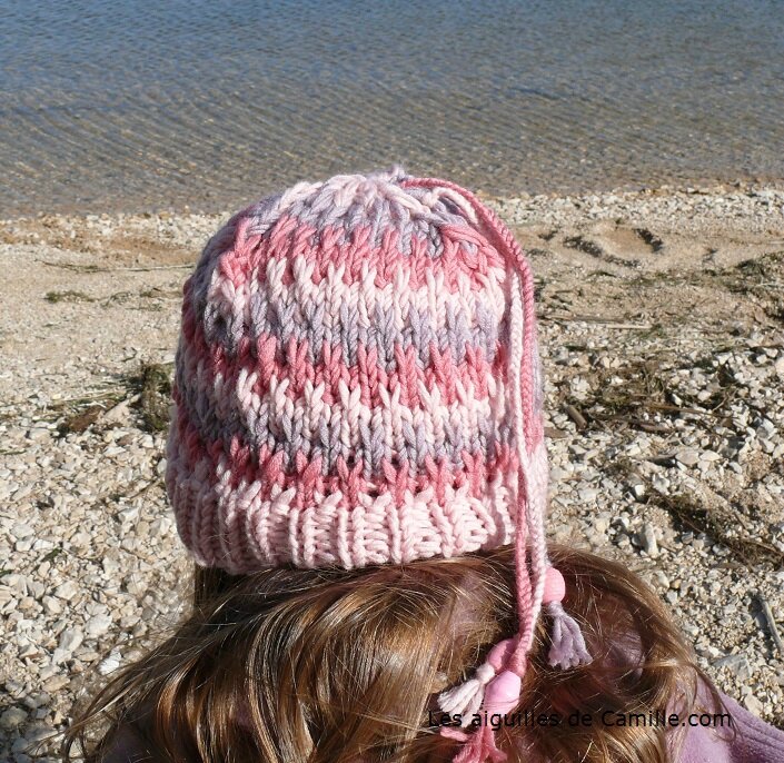 Bonnet fossettes rond porté