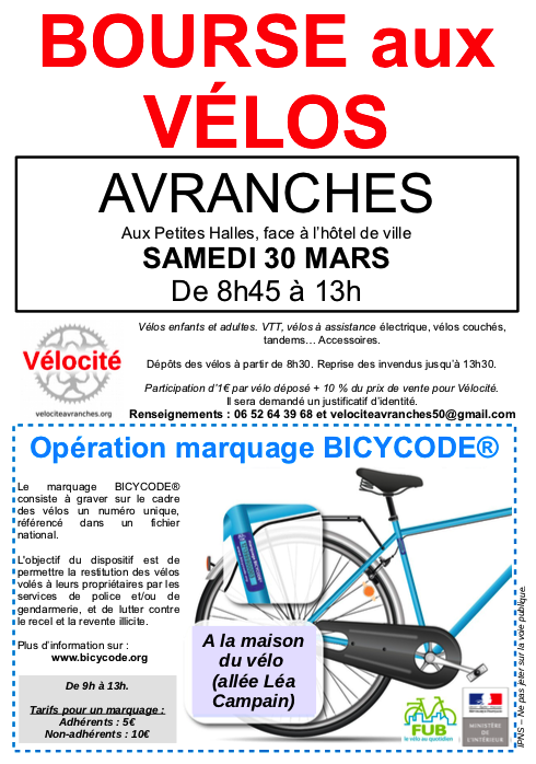 bourse aux vélos_vélocité_Avranches_2019_mars