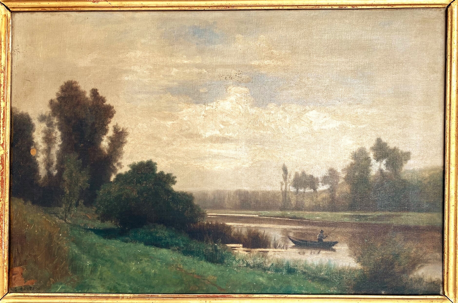 Paysage de Gustave Castan 18?? av restauration