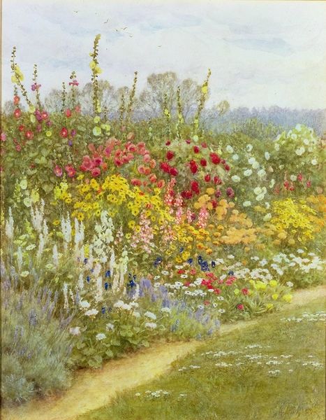 Herbaceous Border (19th century) by Helen Allingham (1848 - 1926)