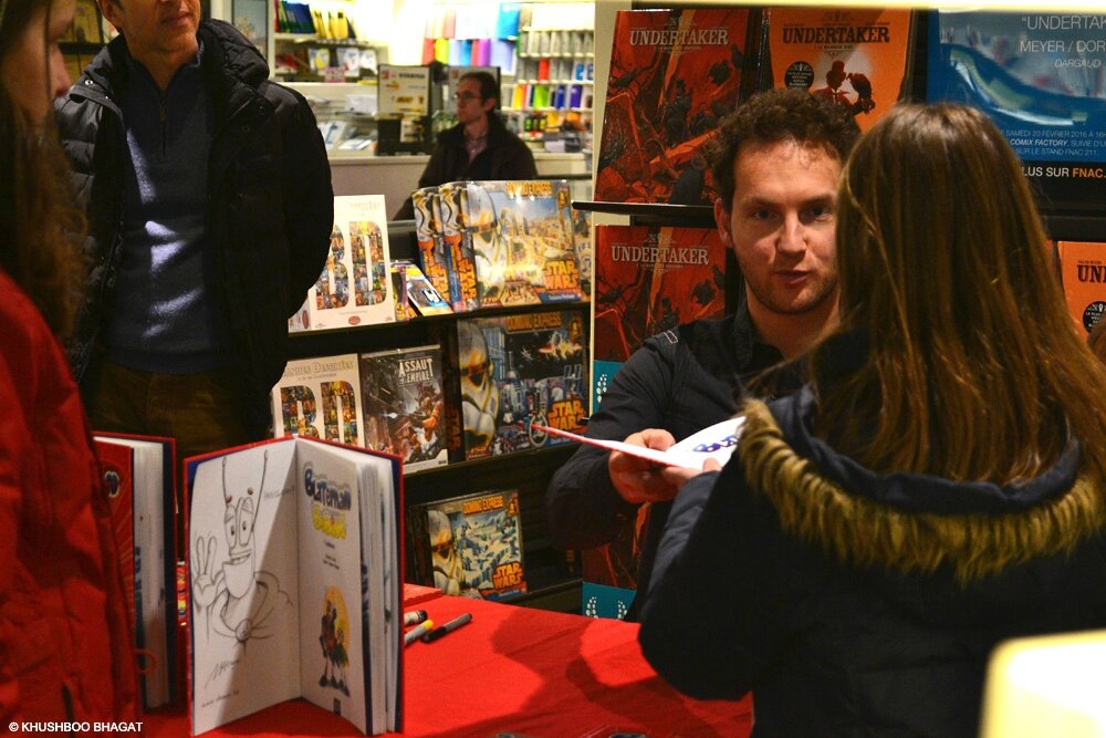 Blateman et Bobine FNAC Toison d'Or Bruxelles 5 mars 2016 
