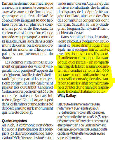 2020 08 28 SO Incendie de 1949 le risque toujours là2