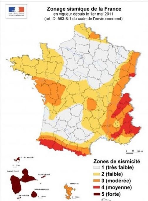 Carte de sismicité (France)