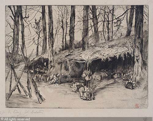 Tissot, La campement au parc d'Issy (souvenir du siège de Paris)