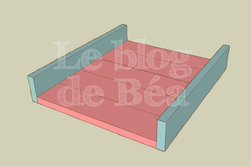 Table basse en bois de palette avec coffre de rangement