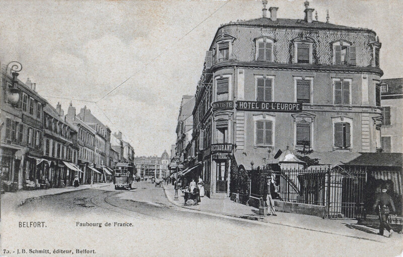 Belfort CPA Fbg France n°33 Hôtel de l'Europe 1903