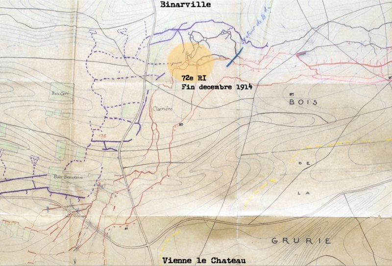 carte bois de la gruerie 2e ca 3 janvier 1915(mt3)