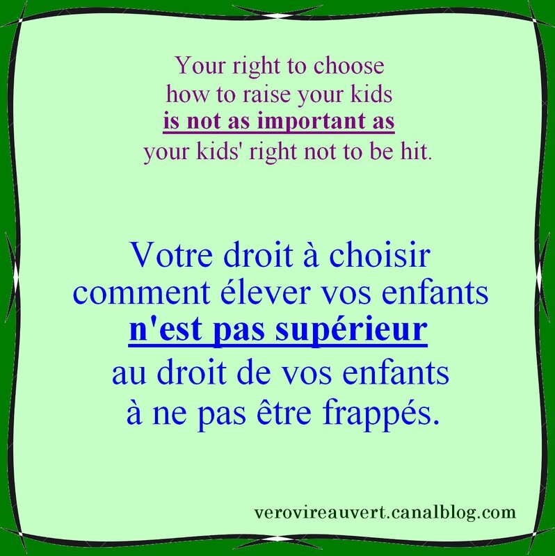 droit enfant pas etre frappé