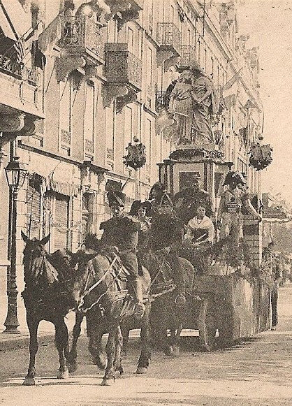 515R 1919 08 15 Belfort CPA Fêtes patriotiques Quai Vauban Char Sièges de Belfort R