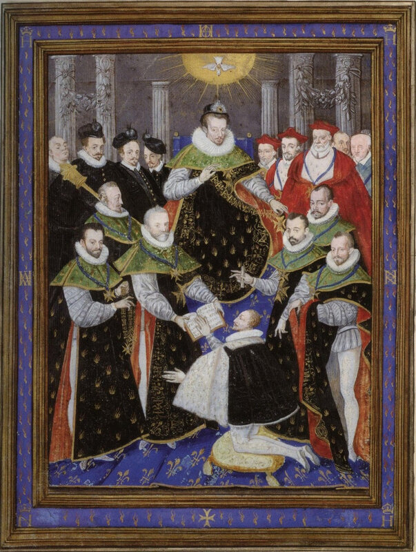 Henri III présidant la 1ère cérémonie de l'ordre duSaint_Esprit