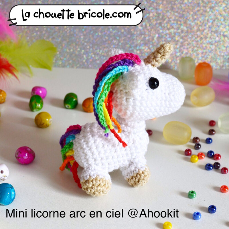 mini licorne Ahookit-La chouette bricole