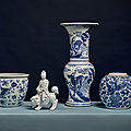 Kangxi Blue and white porcelains sold at Sotheby's, China / 5000 Years, New York, 29 March 2022