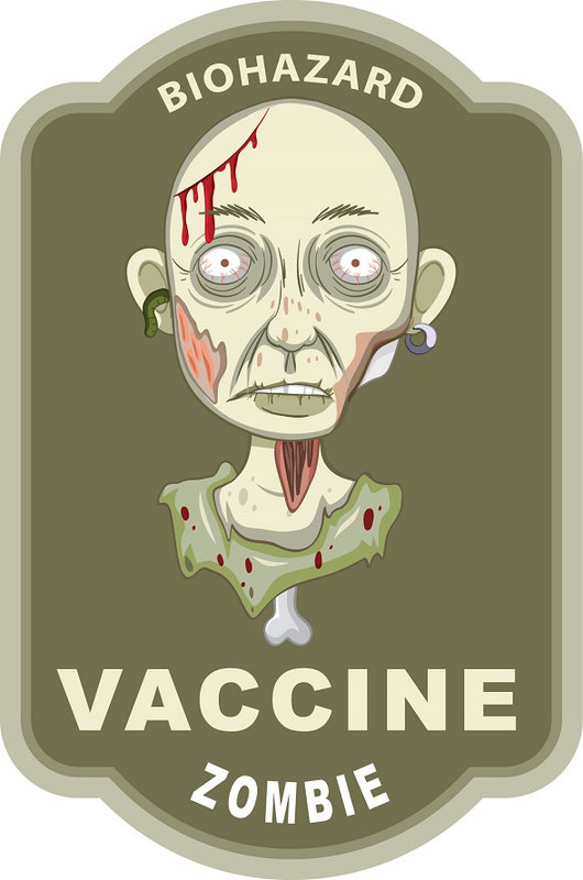 Labels zombie virus biohazard radioactive stickers bottle survival z2
