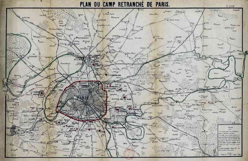 Plan du camp retranché de Paris 1870