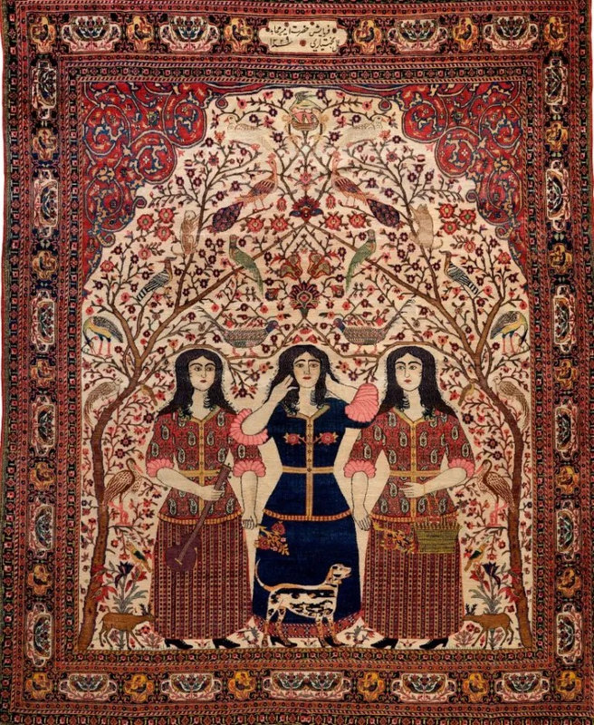 A-QAJAR-PICTORIAL-BAKHTIYARI-KHAN-CARPET-70071344-2