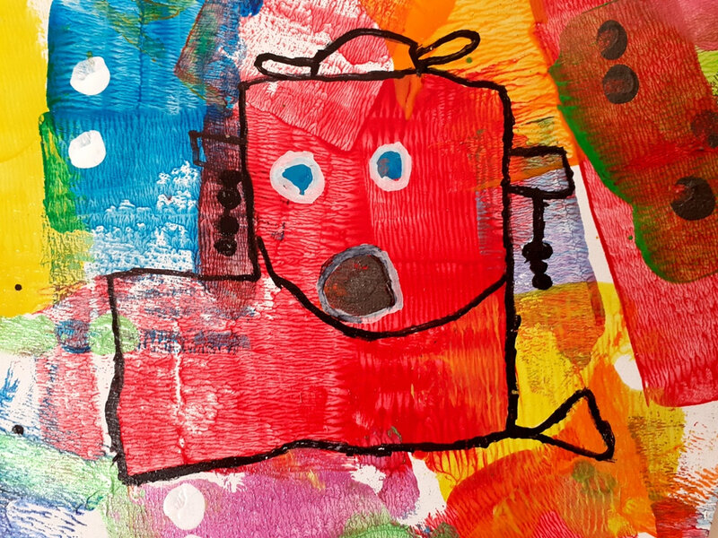 360-Personnages Animaux Monstres- Cache-cache peinture sur bois en maternelle (30)