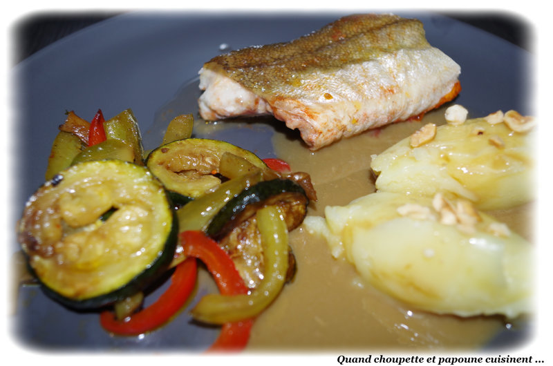 grondin au four, écrasée de pommes de terre et légumes à l'huile d'olive-3159