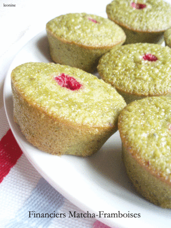 Financiers verts aux framboises recettes dessert Petits fondants aux noisettes