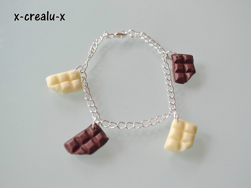 Bracelet tablette croqué chocolat et lait