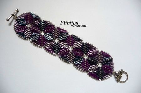 BRACELET TRIANGLES VIOLETS