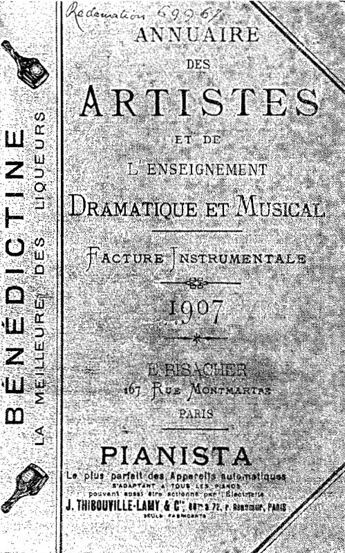 annuaire des artistes 1907 (couv)