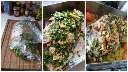montage gigot aux herbes